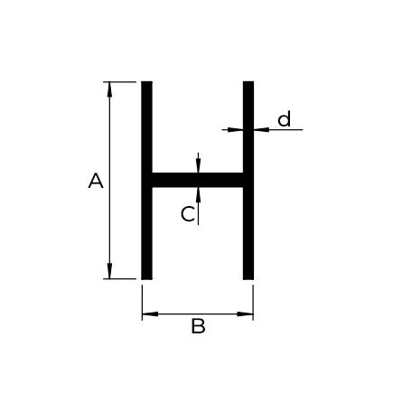 Prehistorisch Niet genoeg Vervelen H-profiel blank standaard bestellen? | Metaalwinkel | Direct uit voorraad  leverbaar