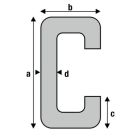 Staal C-profiel koudgewalst gebeitst - S235JR