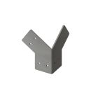 3-weg 45⁰ gebogen RVS - Brackets