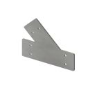 3-weg T-stuk 45⁰ RVS - Brackets