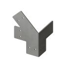 4-weg 45⁰ -  90⁰ gebogen links RVS - Brackets