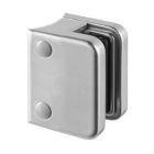 Glasklem rechthoekig buis zamak grijs (RAL 9006)