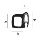 Rubber corrosserie profielen type 5