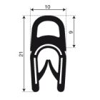 Rubber klemprofiel + kraal klembereik 1-4mm