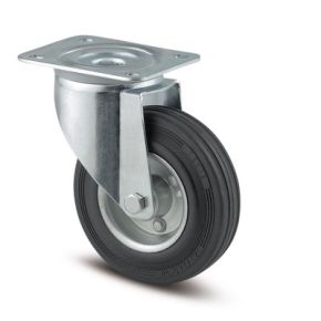 Zwenkwiel ø160mm | Draagv. 135kg | Diam 160| Breedte 40| Hoogte 200 | Plaat 137 x 105 mm