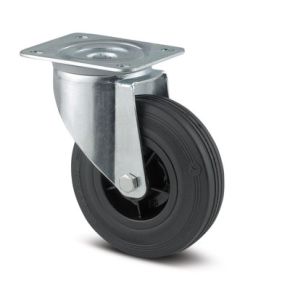 Zwenkwiel ø080mm | Draagv. 70kg | Diam 80| Breedte 35| Hoogte 108 | Plaat 105 x 80 mm