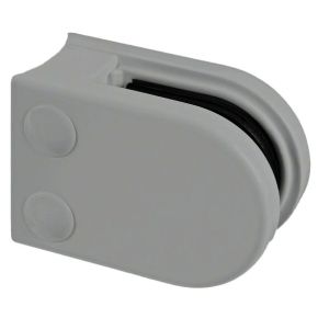Glasklem ovaal buis zamak grijs (RAL 9006)