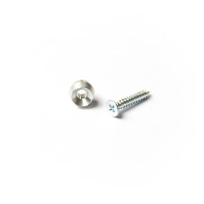 Aluminium knopje met houtschroef