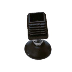 Verstelbare zwarte plastic voet met PVC dop - HandyTube