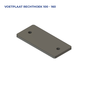 Voetplaat Rechthoekig Universeel