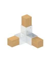 3-weg hoekkoppeling 90° - Topclamp Wood Aluminium