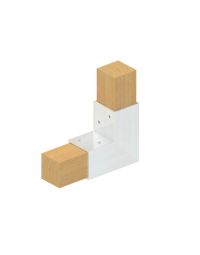 2-weg hoekkoppeling 90° - Topclamp Wood Aluminium