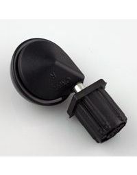 Zwenkwielen verchroomd zwenkend deel | Wiel zwart nylon | 51mm - HandyTube