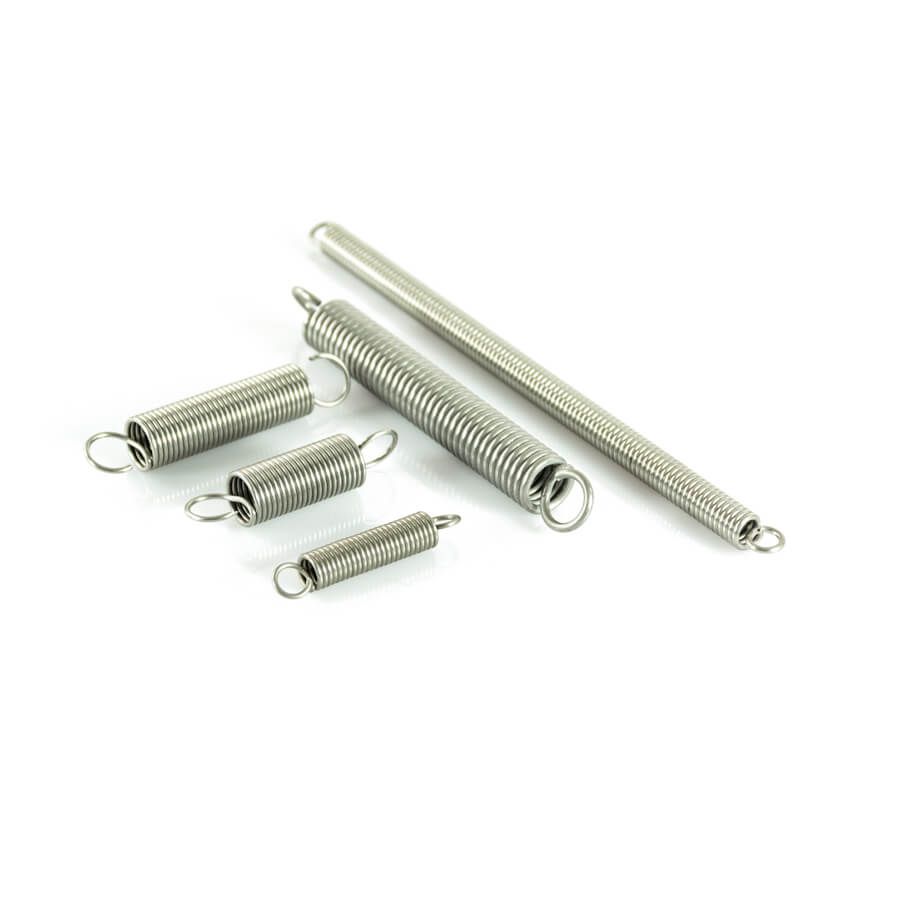 GUNGY Trekveren met haken, roestvrij staal, trekveer, spanveer, 150 mm, buitendiameter 20 mm, draaddiameter 2,5 mm, maximale trekkracht 13,5 kg, 2,5 x 20 x 150 mm, 2 stuks