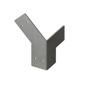 3-weg 90⁰ - 45⁰ gebogen links RVS - Brackets