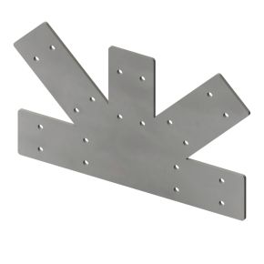 5-weg 45⁰ lang RVS - Brackets