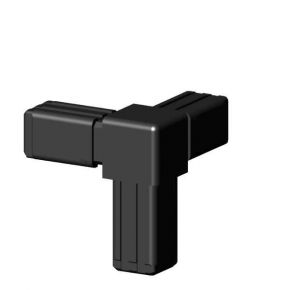 Handyclamp | Zonder kern 2- delig | Polyamide | Zwart | 3-weg hoek | Glasvezel,zwart | 20x20x1,5mm 