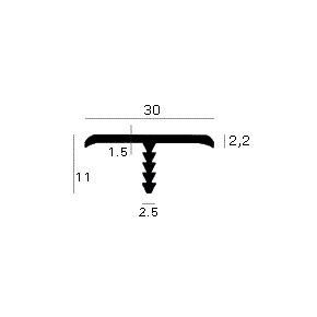 Tafelrandprofiel geanodiseerd type 3