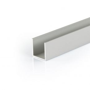 Aluminium U-profiel geanodiseerd RVS-look