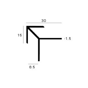 Plaathoekprofiel type 4 blank