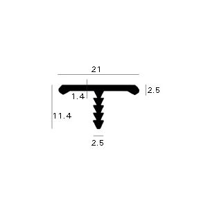 Tafelrandprofiel geanodiseerd type 2