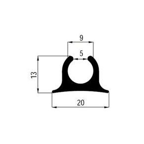 Caravan (touw) profiel tentrailprofiel geanodiseerd