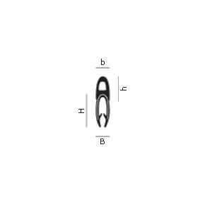 Rubber corrosserie profielen type 2